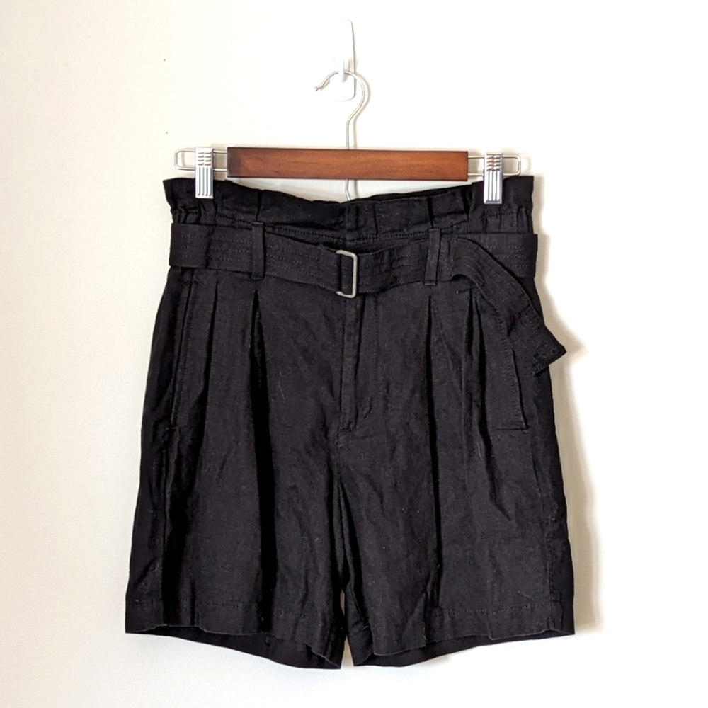 Banana Republic black linen shorts